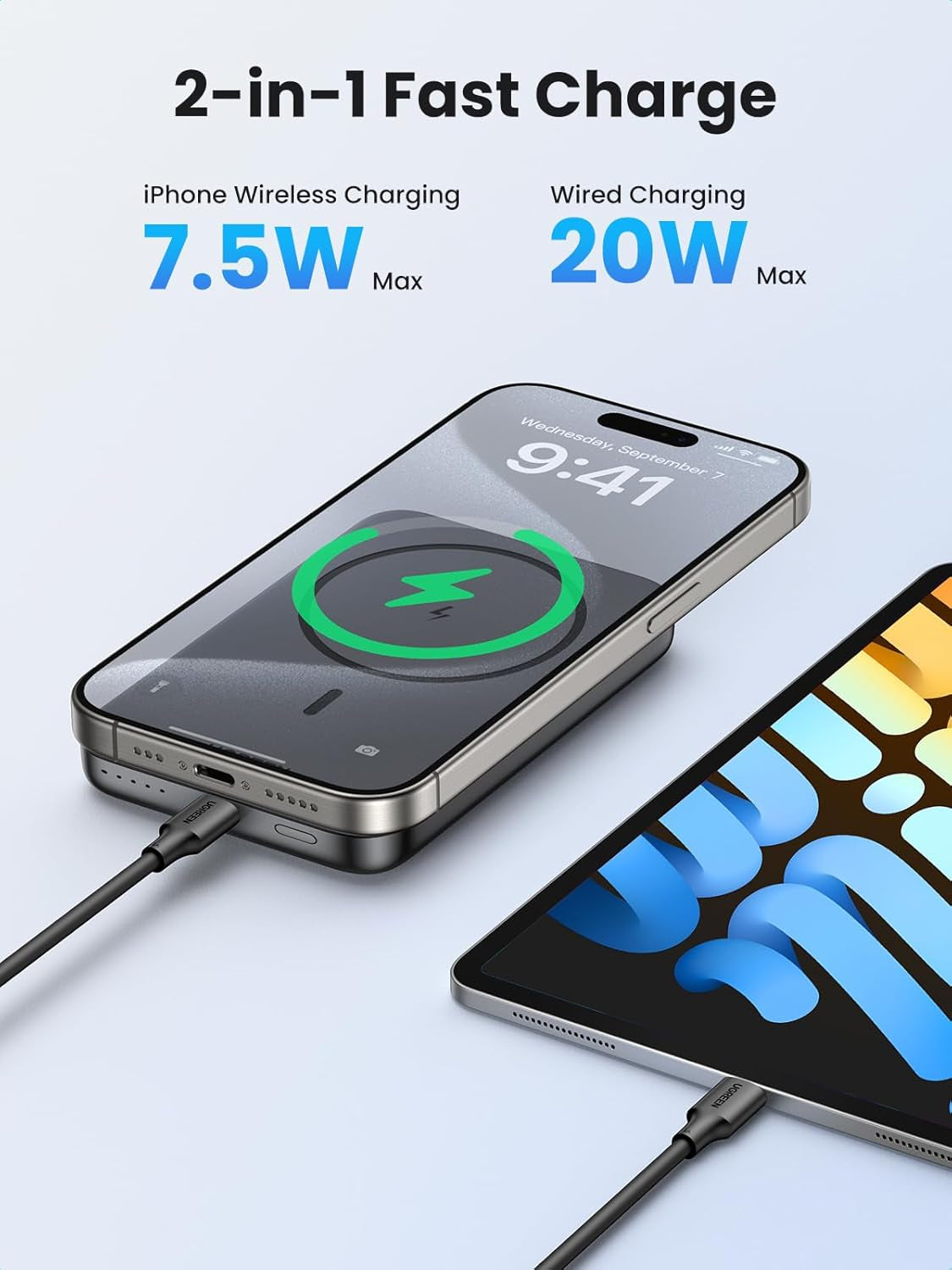Magsafe Power Bank 10000Mah Wireless Portable Charger 20W PD Fast Charging Magnetic Battery Pack Powerbank Compatible with Iphone 16 Pro Max/15 Plus/14/13/12 Series, Black